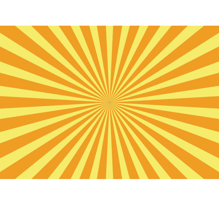 Radiating Yellow Stripes abstract wall mural - TenStickers