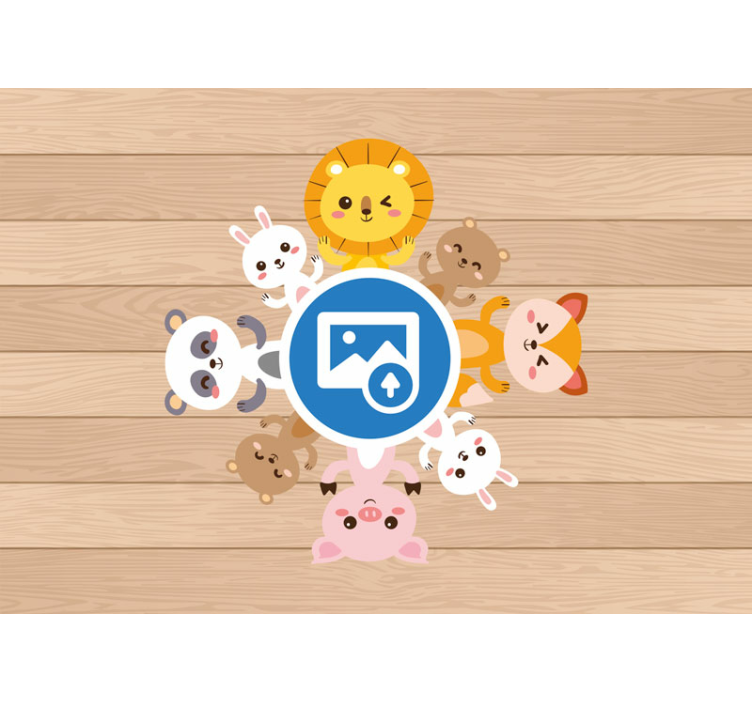 Playful animal friends animal wall mural - TenStickers