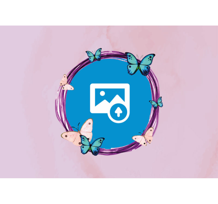 Flower mural sunflower with butterflies design - TenStickers