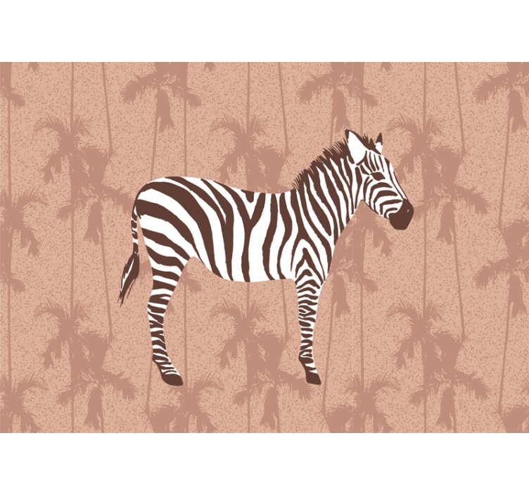 Zebra in Nature animal wall mural - TenStickers