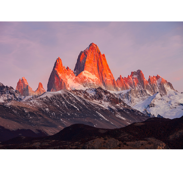Mountain wall mural majestic mountain peaks - TenStickers