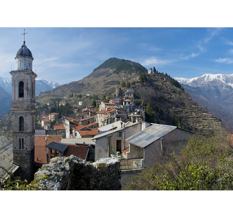 Music mural acoustic guitar scene - TenStickers