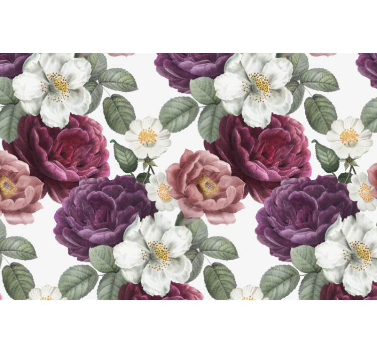 Romantic Floral Bouquet flower mural - TenStickers