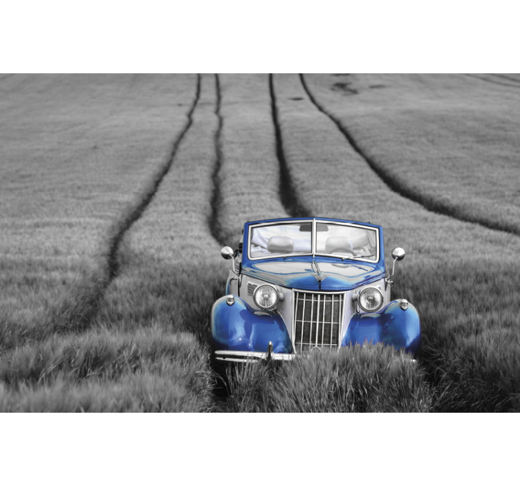 Classic Blue Car vehicle mural - TenStickers