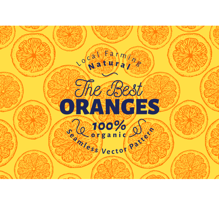 Kitchen mural the best oranges from natural farming - TenStickers