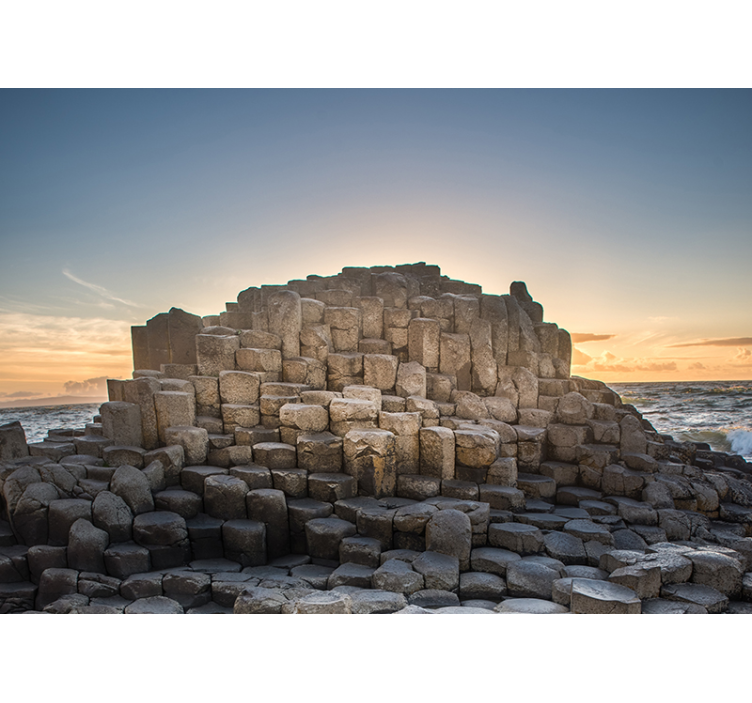 Giant's Causeway Sunset landscape mural wallpaper - TenStickers