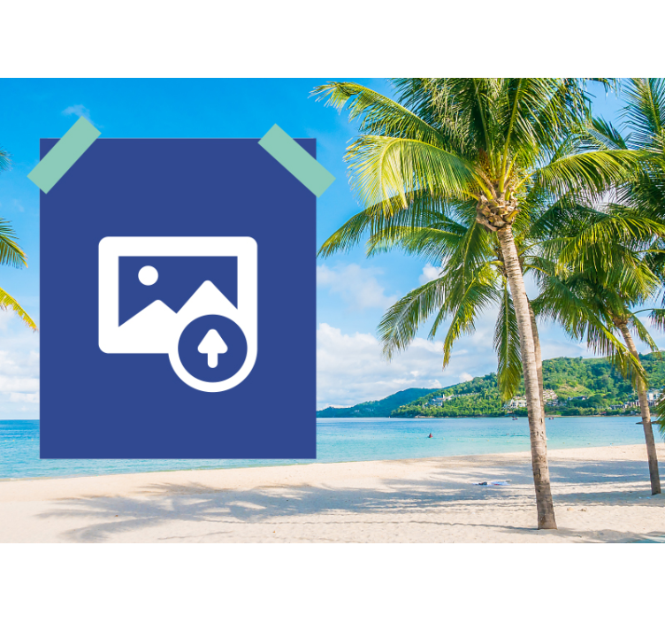 Love wall mural couple beach moment - TenStickers