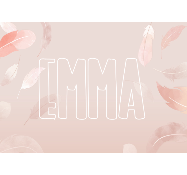 Nursery mural with personalized name design - TenStickers