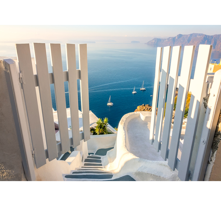 Beach entrance under the sea mural - TenStickers