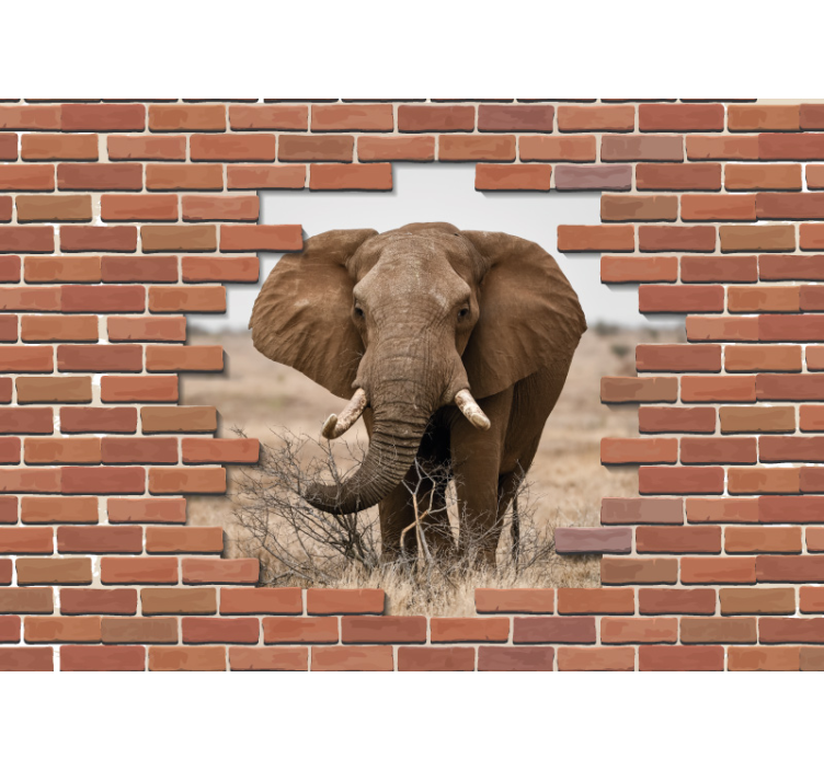 Majestic Elephant Focus animal wall mural - TenStickers