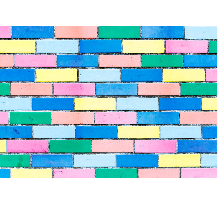 Colorful brick  wall mural - TenStickers