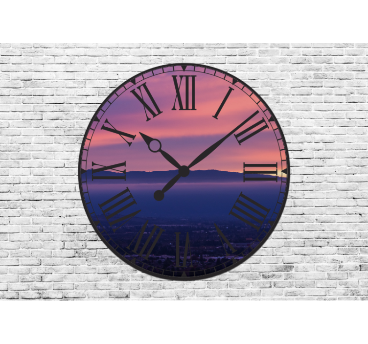 Elegant Roman Clock painting wall mural - TenStickers
