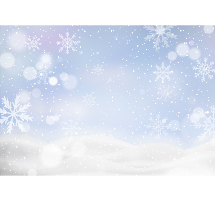 Snowflakes Christmas wall mural - TenStickers