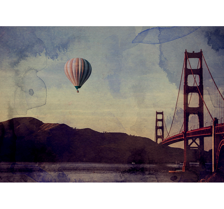 Golden Gate Span city wall mural - TenStickers