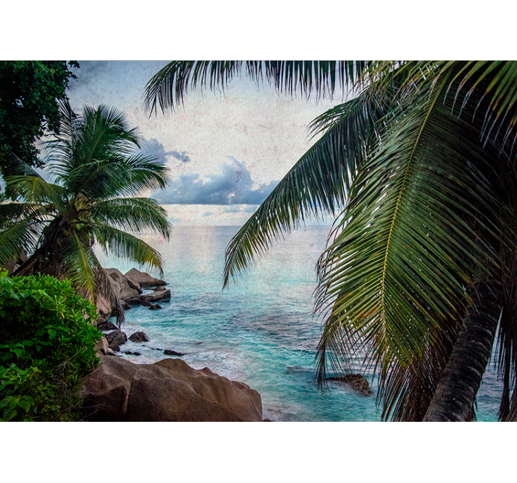 Nature wall mural tropical beach atmosphere - TenStickers