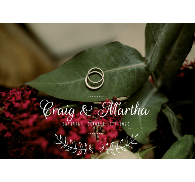 Eternal Wedding Rings love wall mural - TenStickers