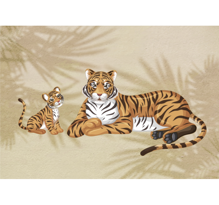 Baby tiger portrait Bedroom Wallpaper - TenStickers