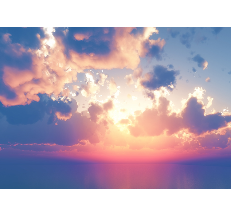 Sky mural sunset cloudscape - TenStickers