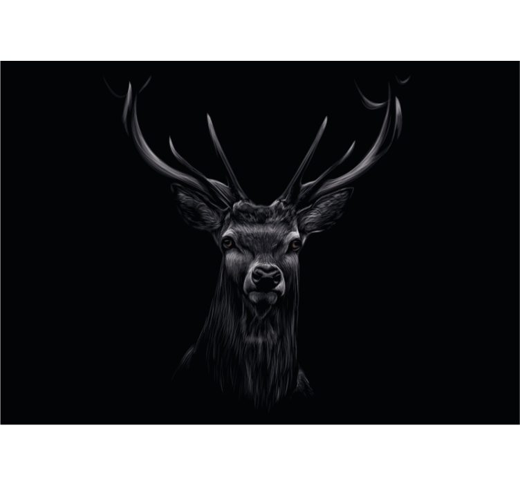 Animal wall mural majestic stag portrait - TenStickers