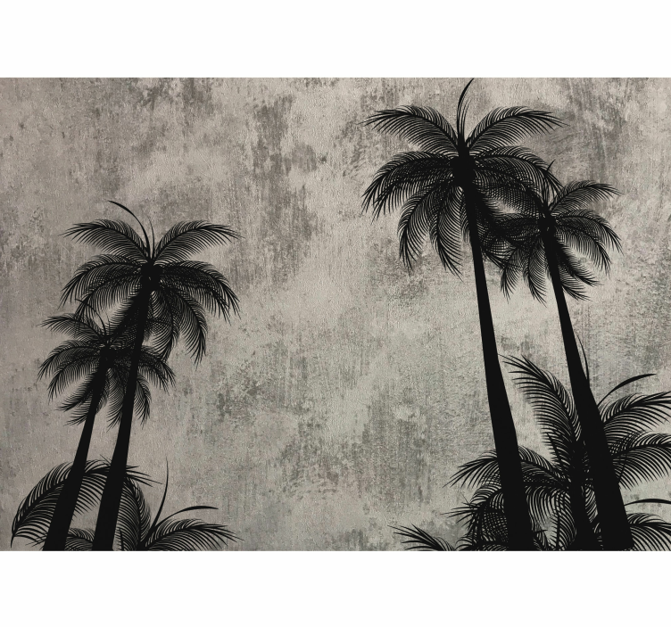 Tree mural outline of palm trees - TenStickers