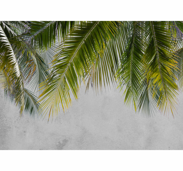 Palm leaves hanging wall mural - TenStickers