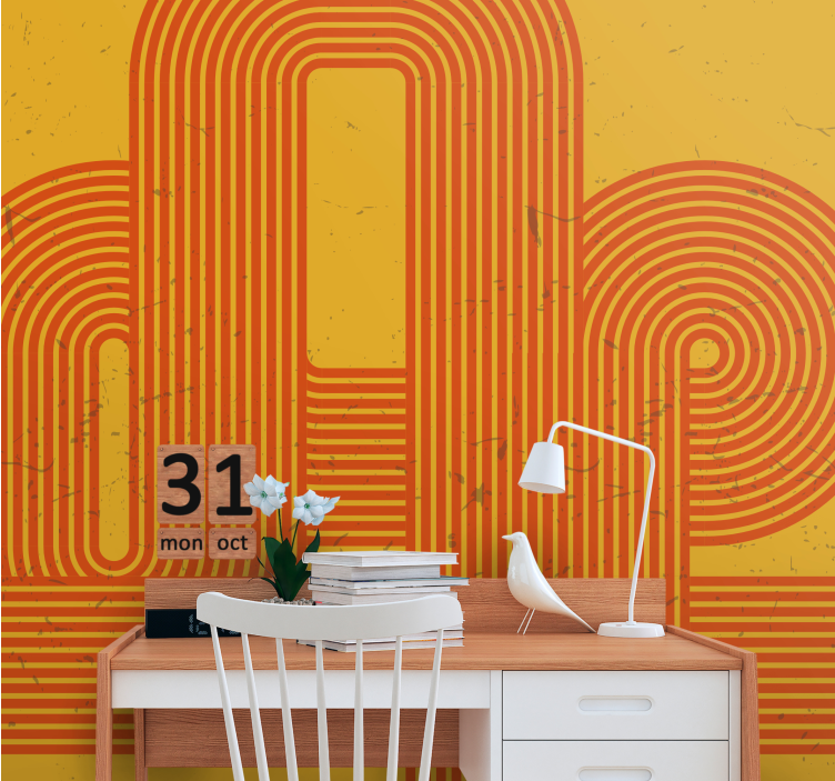 70s' style striped Abstract Wall Murals - TenStickers