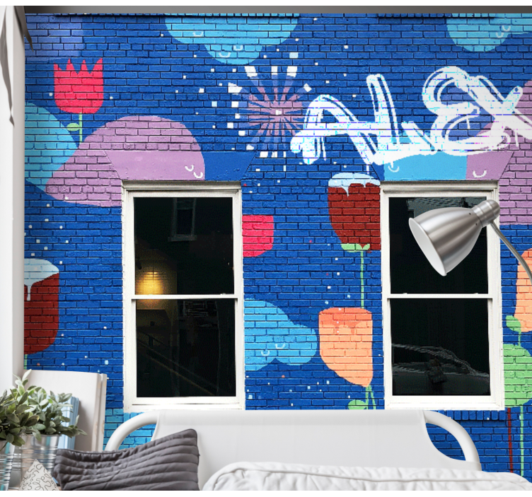Abstract and coloured wall Abstract Wall Murals - TenStickers