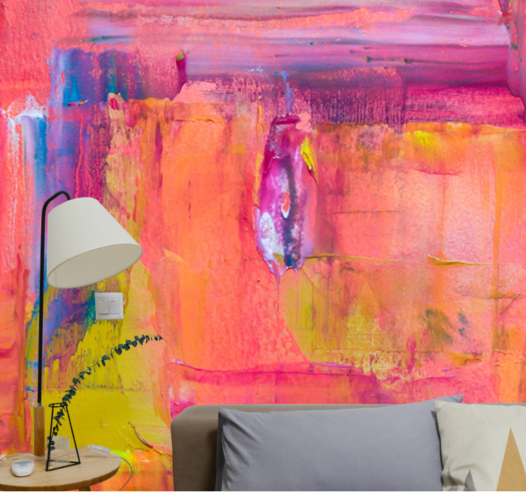 Abstract wall mural in lively color explosion - TenStickers
