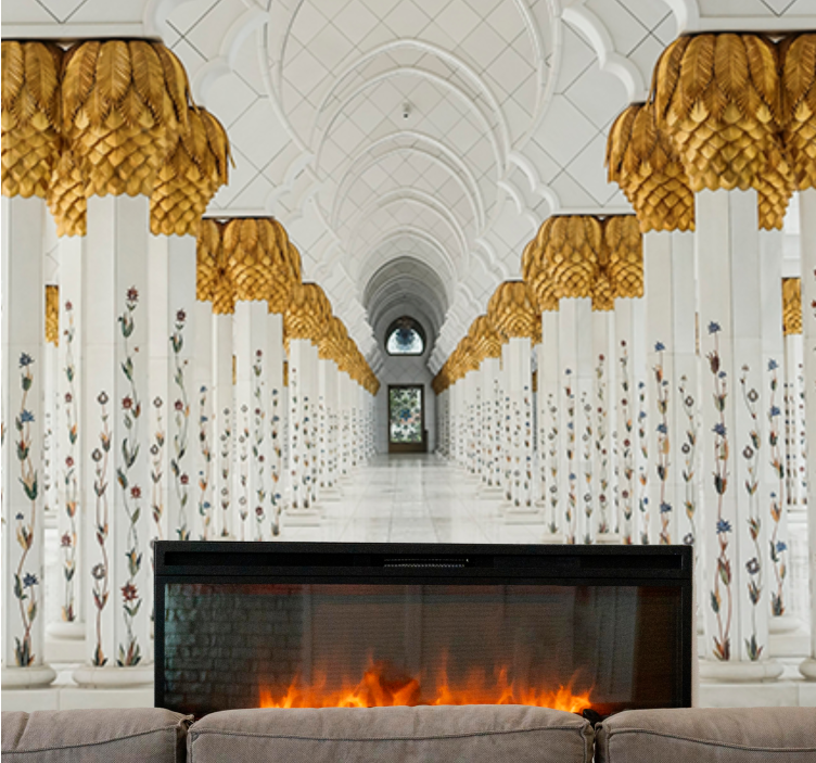 Africa wall mural majestic column entrance - TenStickers