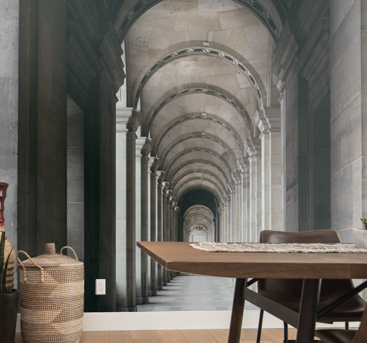 Ancient cement arches depth 3D Wall Mural - TenStickers