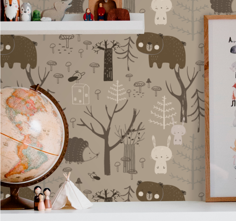 Animal wall mural forest creatures adventure - TenStickers