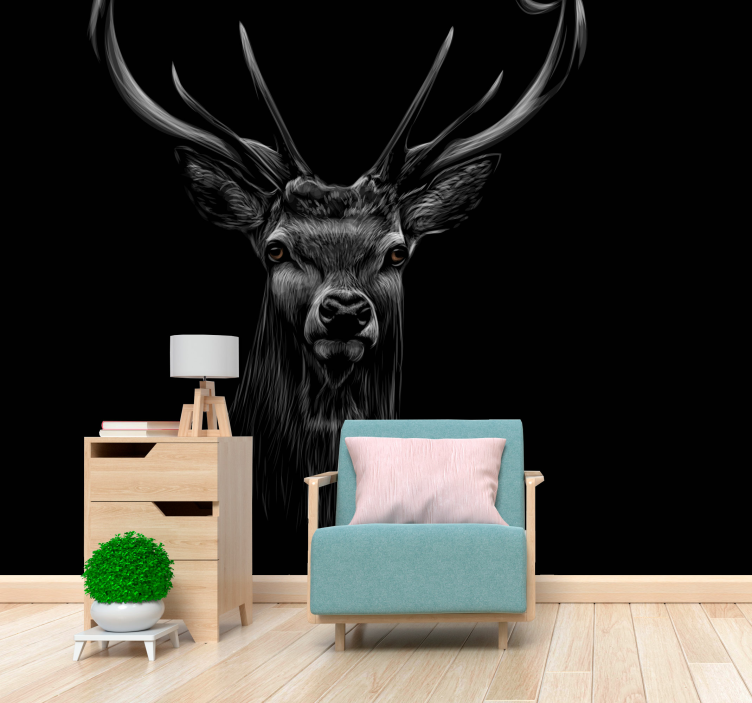 Animal wall mural majestic stag portrait - TenStickers