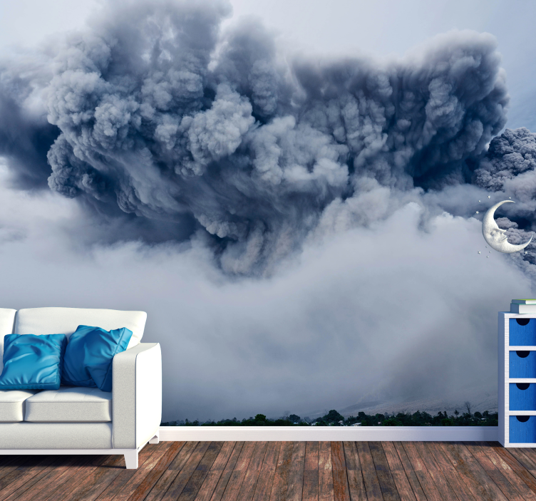 Ash cloud nature wall mural - TenStickers