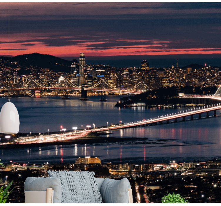 Bay Bridge View city wall mural - TenStickers