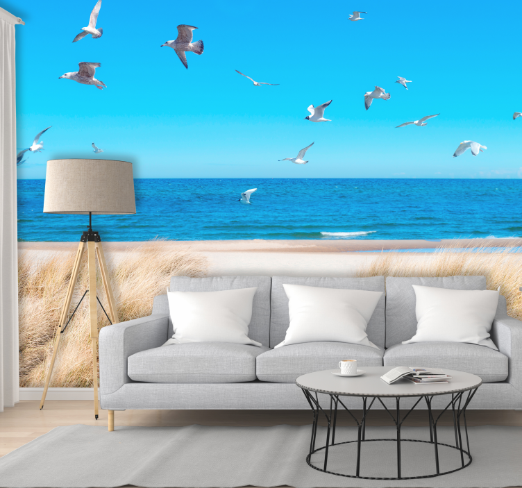 Beach Sunset Mural Wallpaper - TenStickers