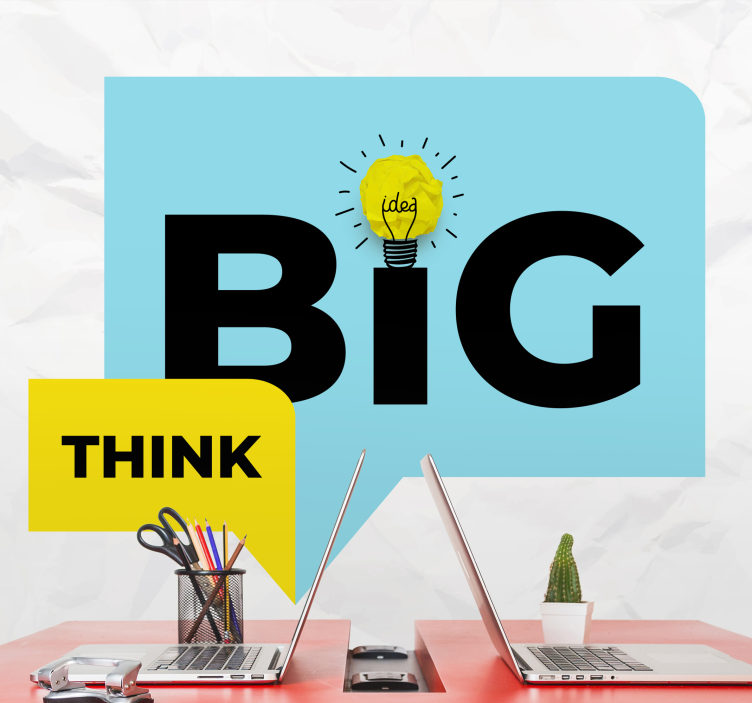 Big Ideas Think office mural - TenStickers
