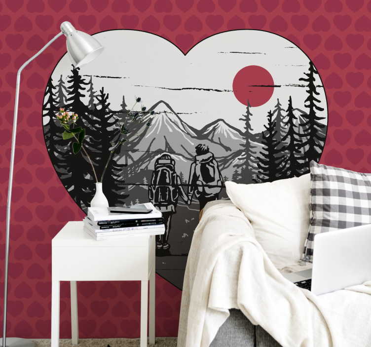 camping hiking mountain  Mountain wall mural - TenStickers