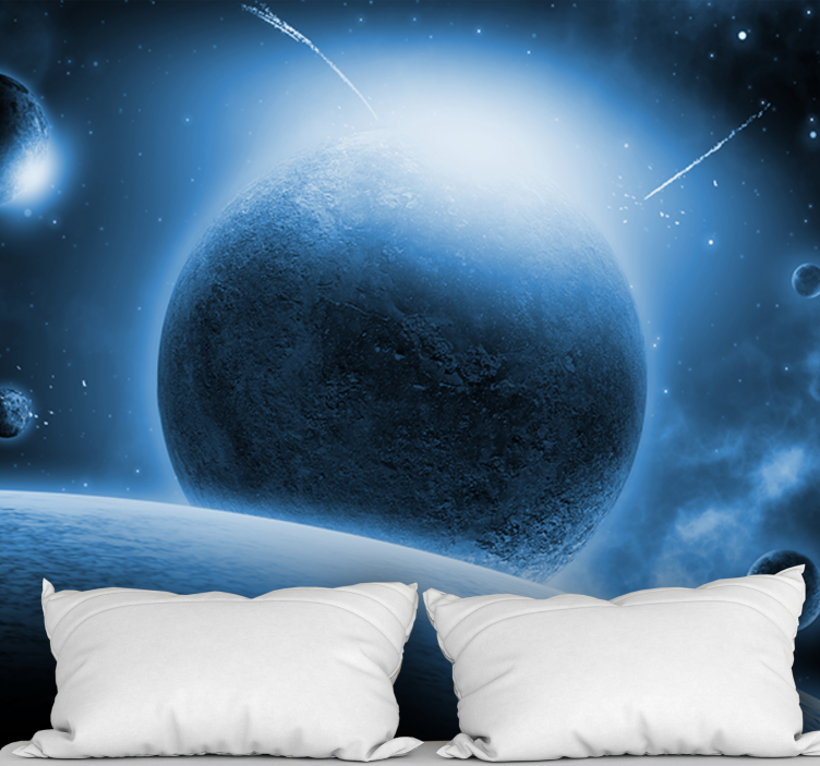 Celestial planetary scene space mural - TenStickers