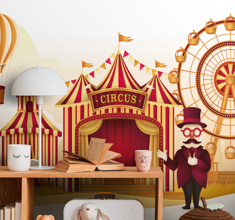 Circus tent performance Bathroom Murals - TenStickers
