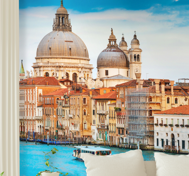 City wall mural of historic venetian architecture - TenStickers