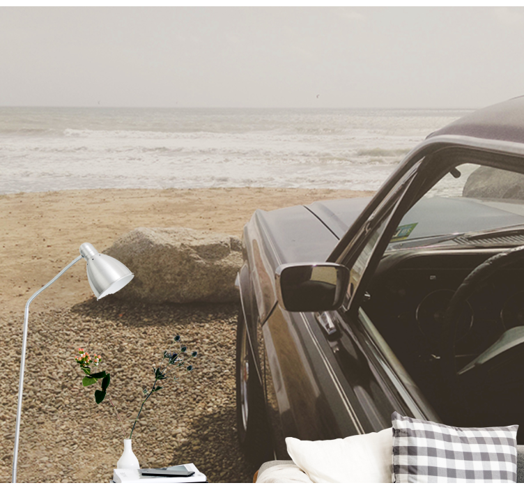 Classic Car View vehicle mural - TenStickers