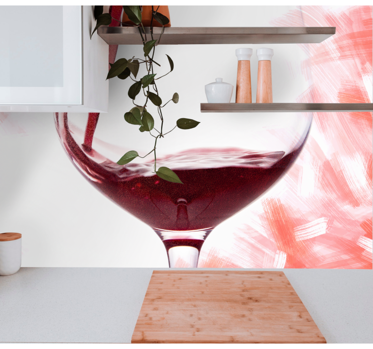 Close up red wine Kitchen Wall Mural - TenStickers