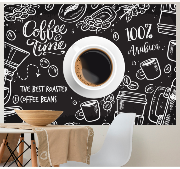 Coffee time images wall mural - TenStickers