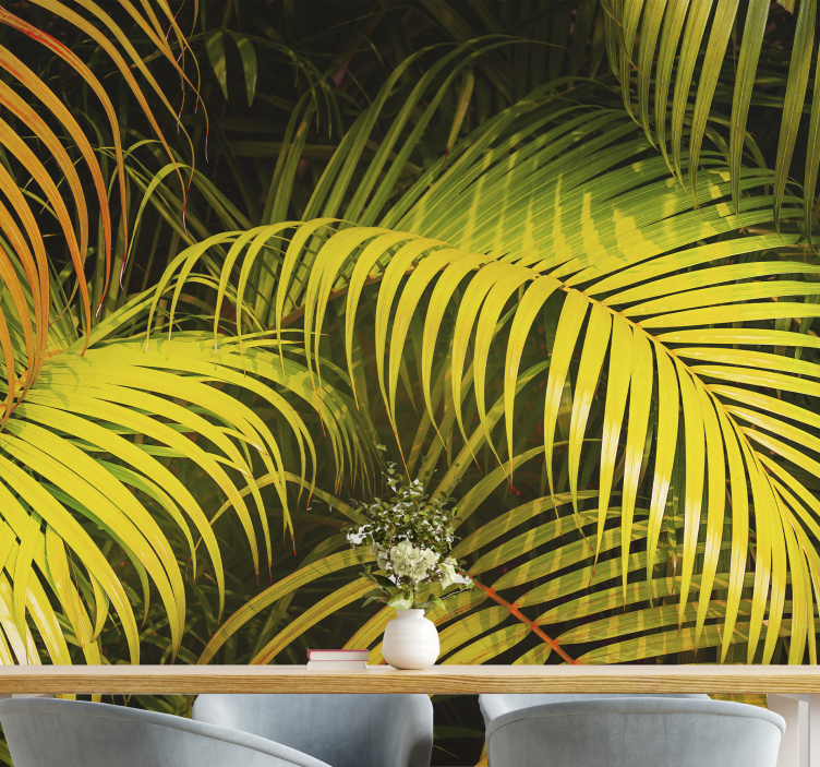 Colorful and tropical leaves  nature wall mural - TenStickers