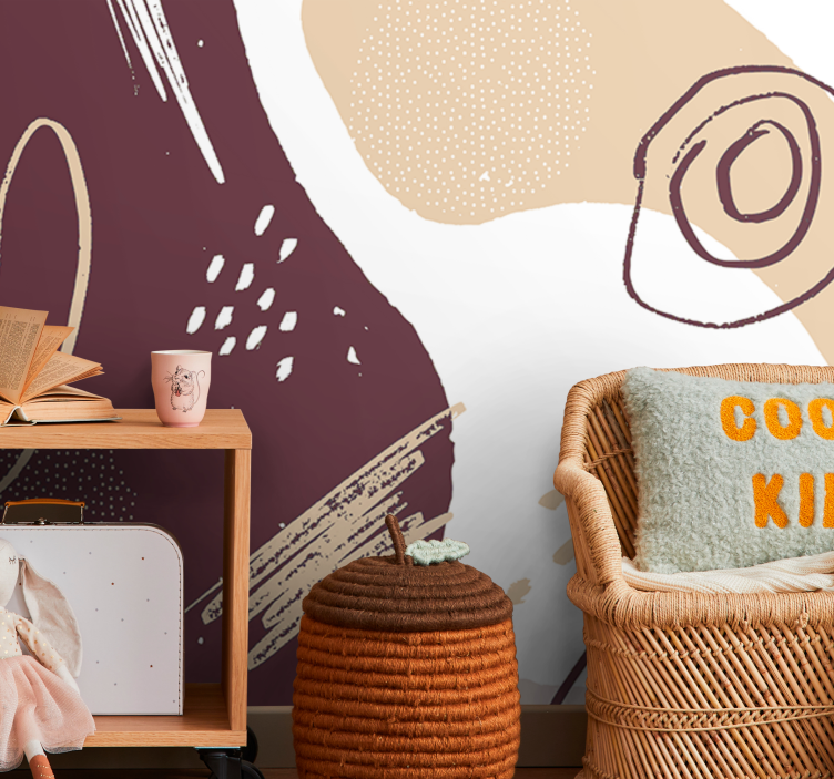 Contemporary Geometric Forms abstract wall mural - TenStickers