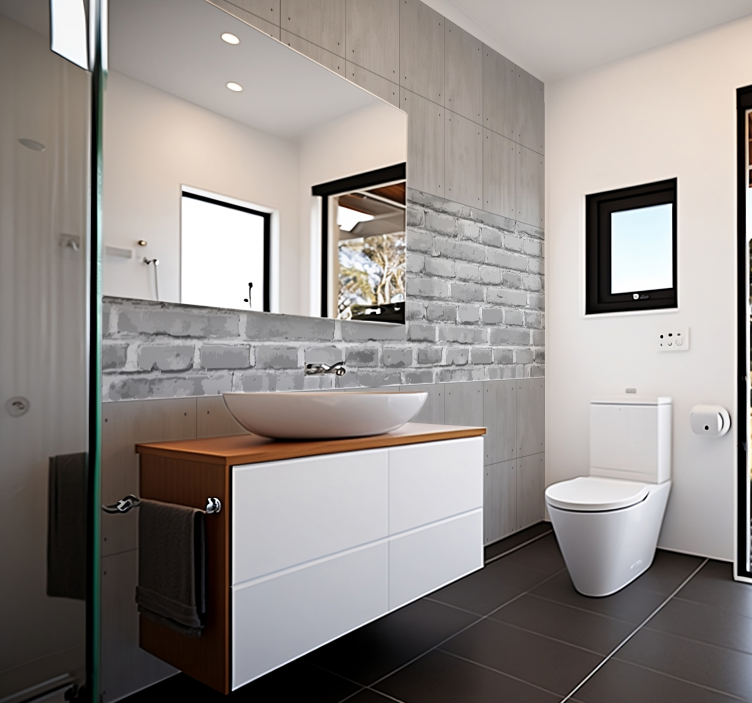 Concrete panel wall mural - TenStickers