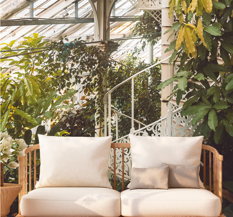 "Cottagecore" botanical nature wall mural - TenStickers