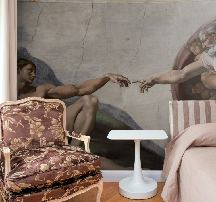 Creation of Adam painting Art Wall Mural - TenStickers