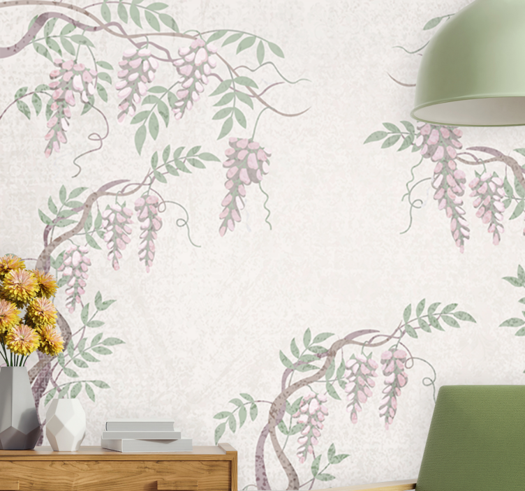 Delicate Floral Vines flower mural - TenStickers