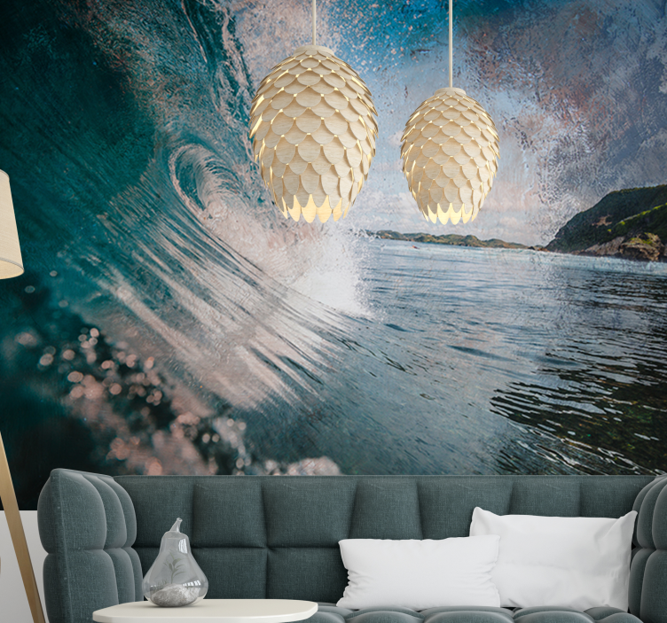 Energetic Sea Surge sea mural - TenStickers
